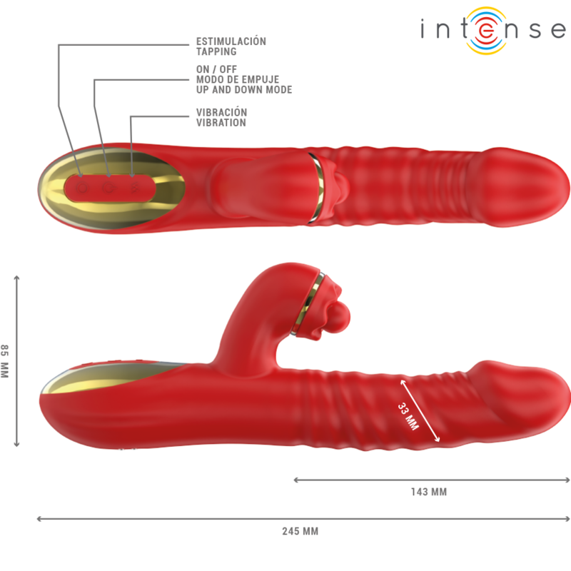 Vibratore Rabbit con Spinta Intense Thalia — Multifunzione