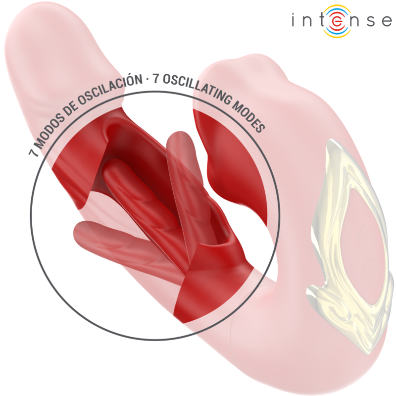 Succhia Clitoride Vibrante Intense Nathy — Doppia Funzione, Rosso