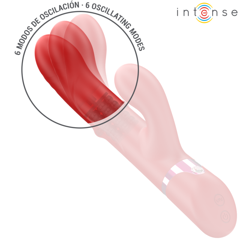 Vibratore Rabbit Rotante Intense Lele — Multifunzione, Rosso