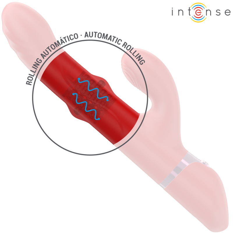Vibratore Rabbit Rotante Intense Lele — Multifunzione, Rosso
