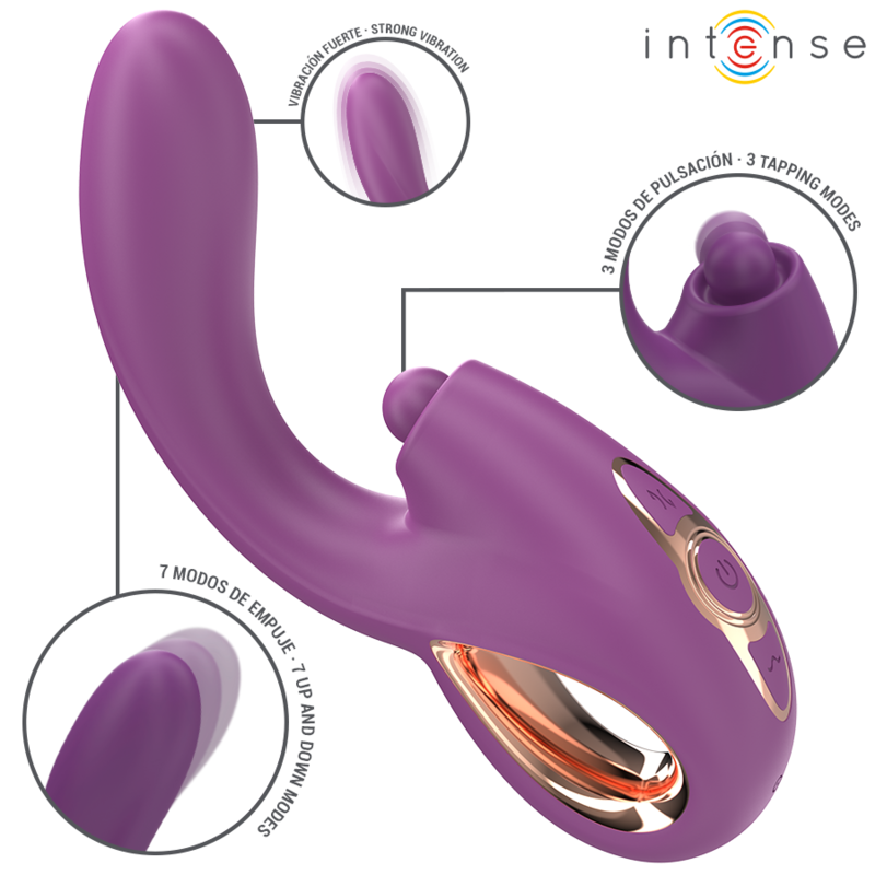 Vibratore Punto G Tapping e Thrust Intense Lali — Viola