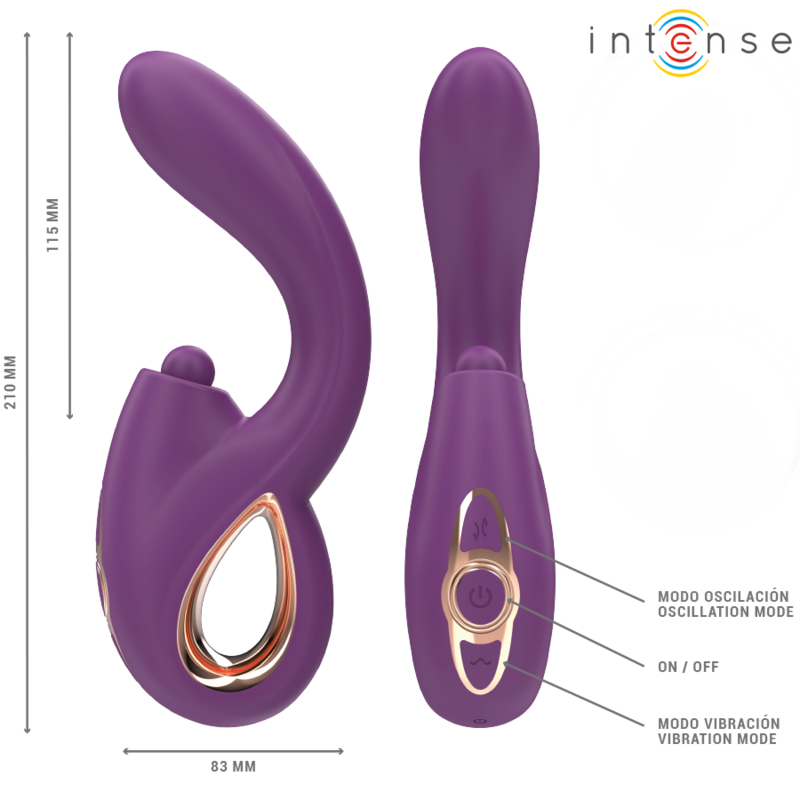 Vibratore Punto G Tapping e Thrust Intense Lali — Viola