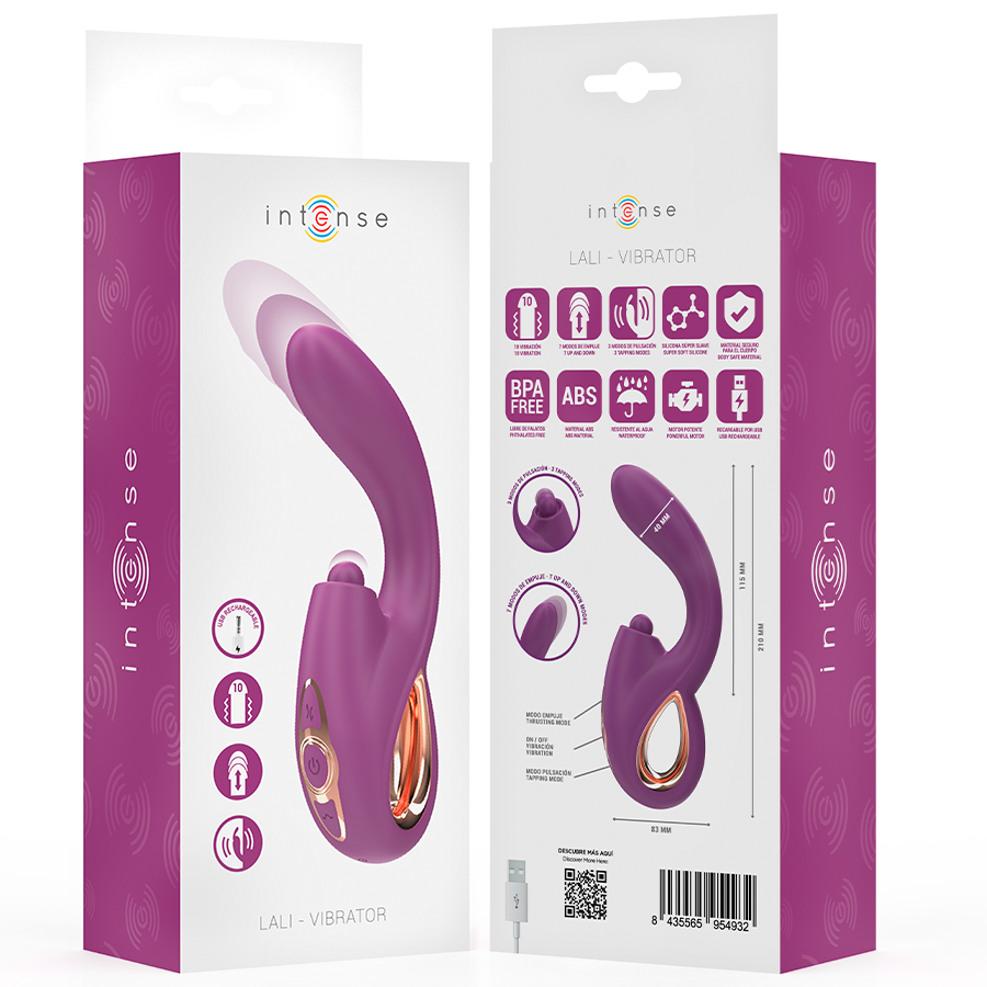 Vibratore Punto G Tapping e Thrust Intense Lali — Viola
