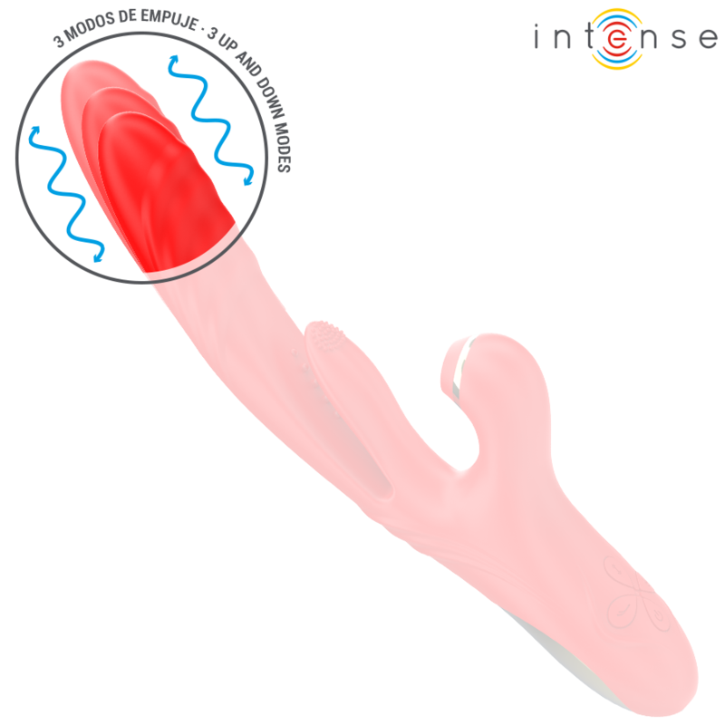 Vibratore Rabbit con Spinta e Aspirazione Intense Karol — Rosso
