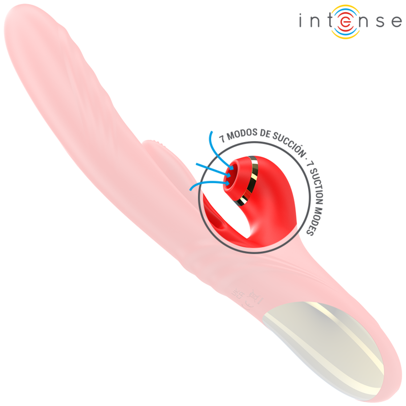 Vibratore Rabbit con Spinta e Aspirazione Intense Karol — Rosso