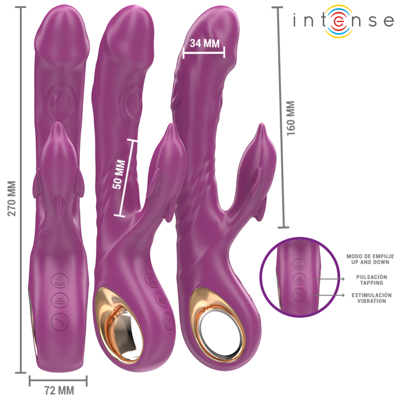 Vibratore Rabbit con Lingua Intense Halle — Stimolatore Viola