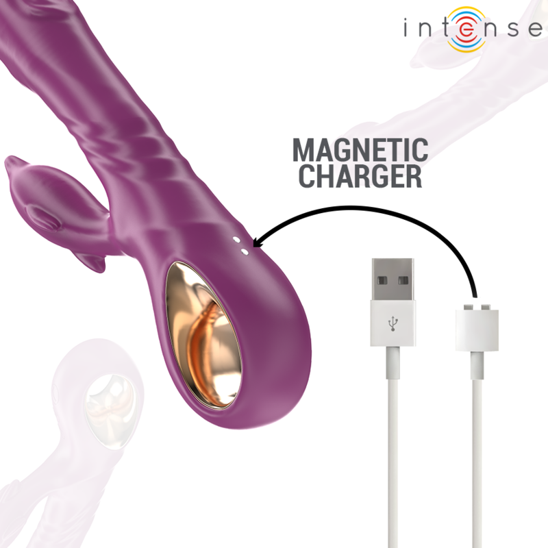 Vibratore Rabbit con Lingua Intense Halle — Stimolatore Viola