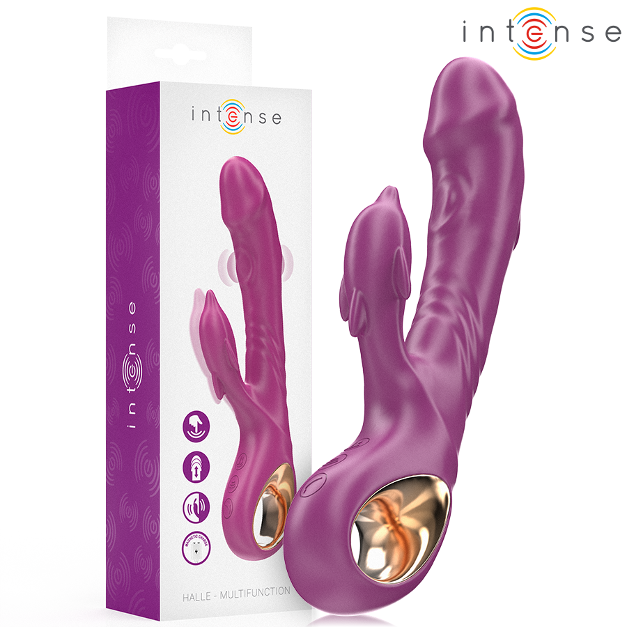 Vibratore Rabbit con Lingua Intense Halle — Stimolatore Viola