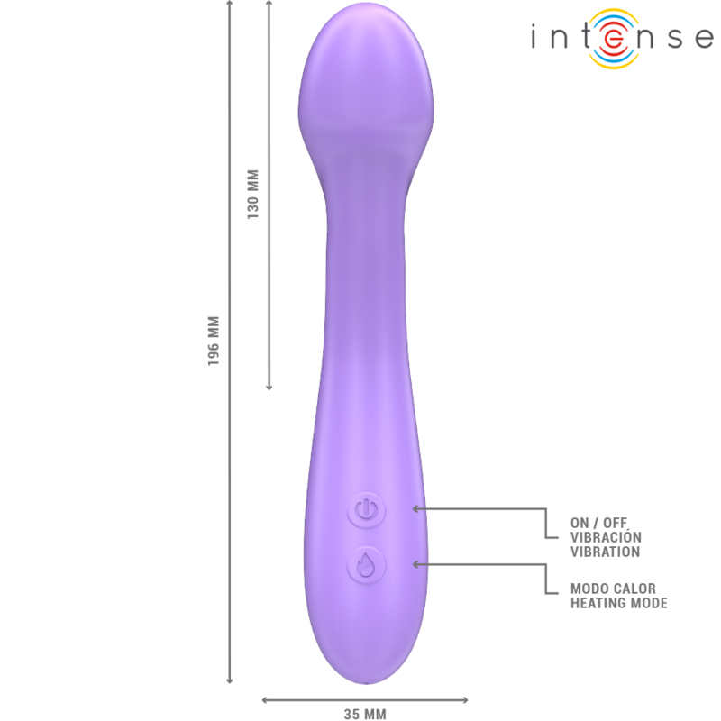 Vibratore Riscaldabile Intense Becky — 7 Vibrazioni, 19 cm