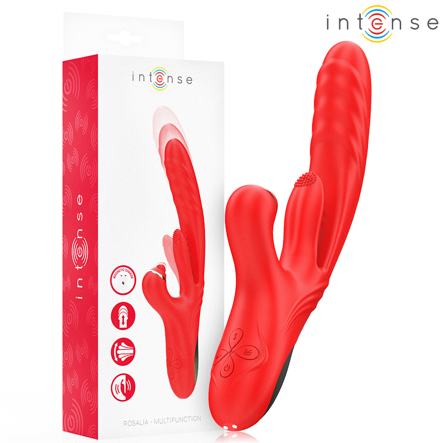 Vibratore Rabbit 3 in 1 Intense Rosalia — Spinta e Pulsazione