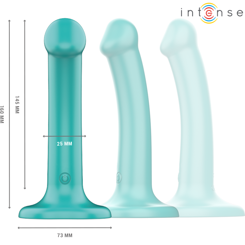 Vibratore con Ventosa Intense Katie — 10 Vibrazioni, Blu