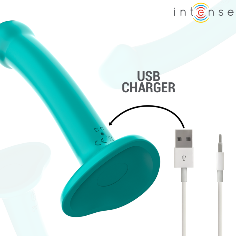 Vibratore con Ventosa Intense Katie — 10 Vibrazioni, Blu