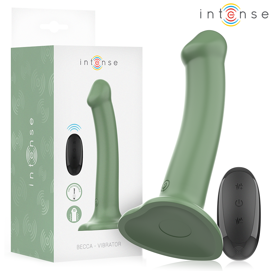Vibratore con Ventosa e Telecomando Intense Becca — 10 Modalità, Verde