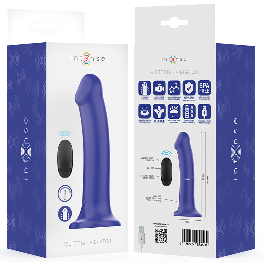 Vibratore con Ventosa Intense Victoria — 10 Modalità, Telecomando