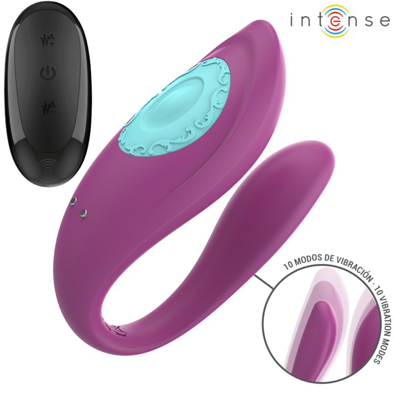 Vibratore Rabbit a U con Telecomando Intense Annie — Viola