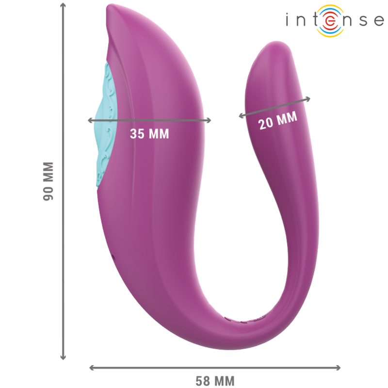 Vibratore Rabbit a U con Telecomando Intense Annie — Viola