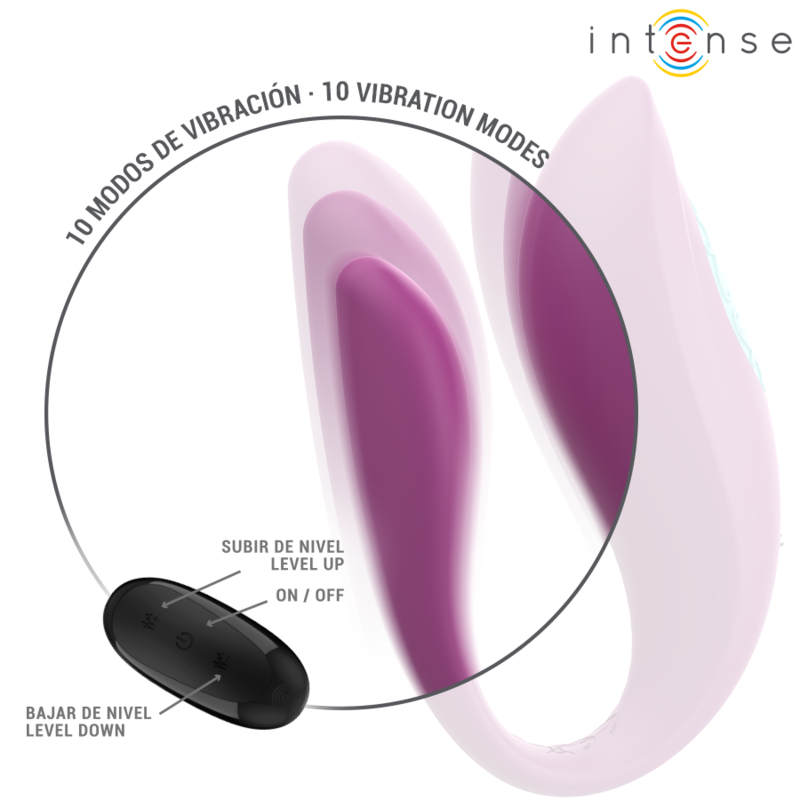 Vibratore Rabbit a U con Telecomando Intense Annie — Viola