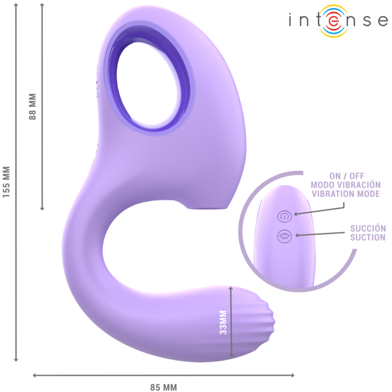 Succhia Clitoride Vibrante Intense Baxter — 10 Modalità, Viola