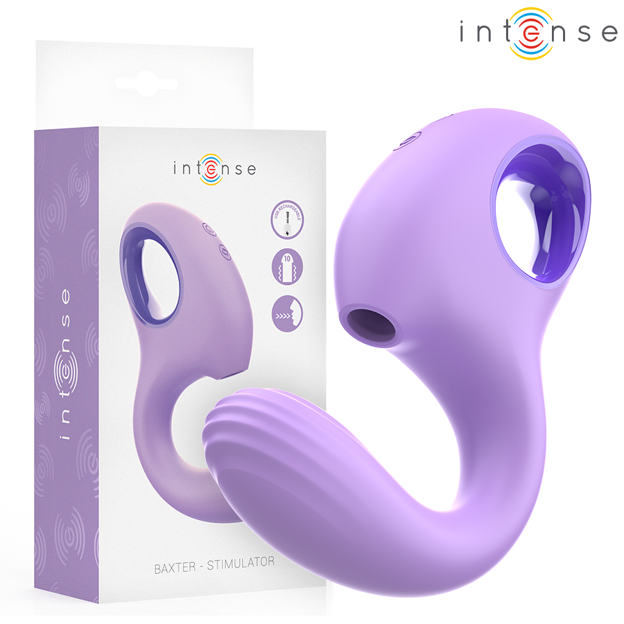 Succhia Clitoride Vibrante Intense Baxter — 10 Modalità, Viola