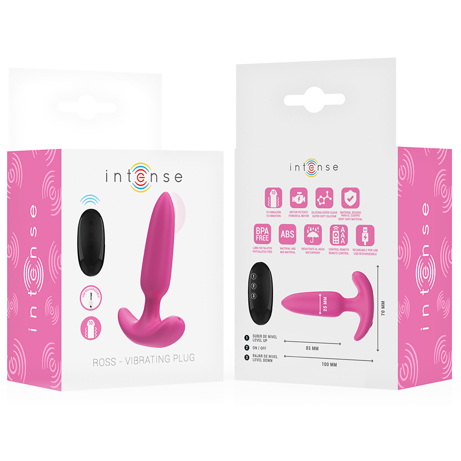 Plug Anale Vibrante con Telecomando Intense Ross — 10 Modalità