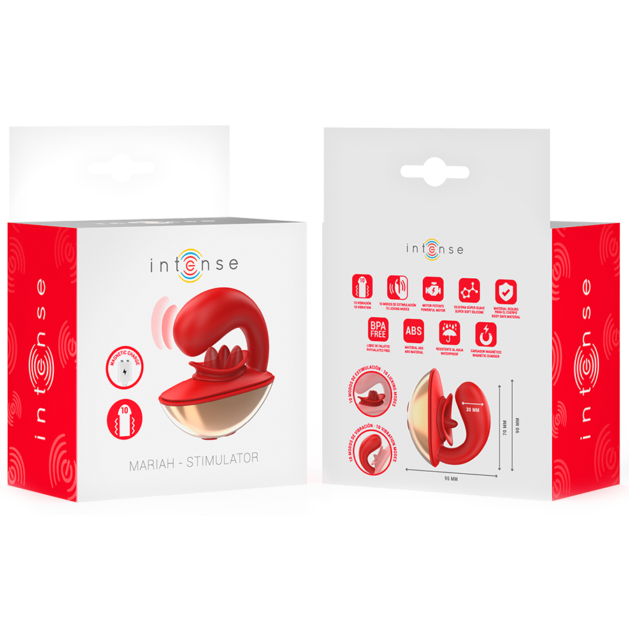 Vibratore Rabbit Intense Mariah — 10 Vibrazioni, Rosso