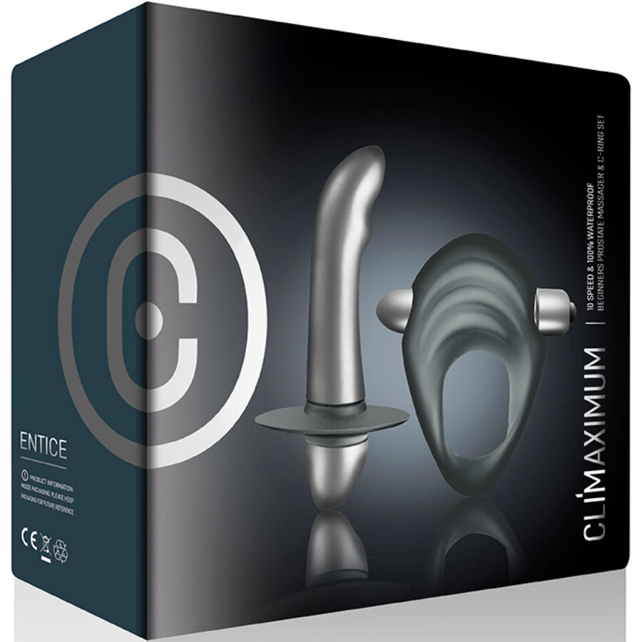 Kit Anello Fallico + Vibratore Prostatico Climaximum Entice