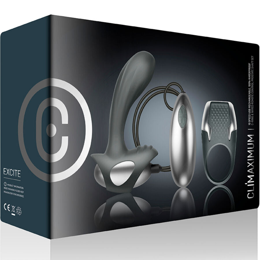 Kit Anello Fallico e Stimolatore Prostatico Climaximum Excite