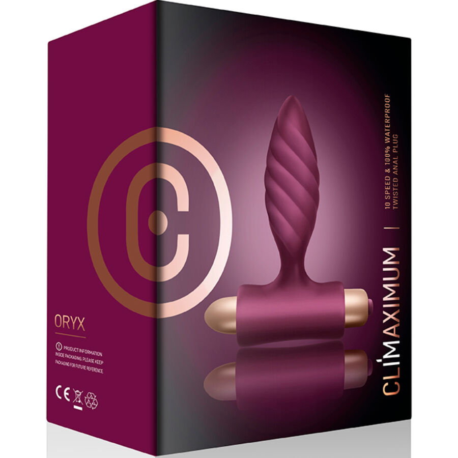 Plug Anale Vibrante Spirale Climaximum Oryx — Silicone Medicale