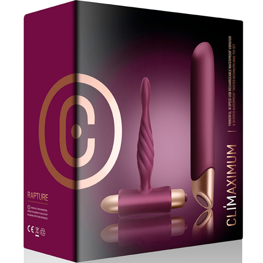 Kit Vibratore + Plug Anale per Principianti Climaximum Rapture