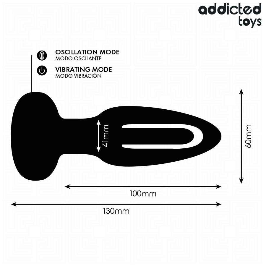 Plug Anale Vibrante con Lingua Addicted Toys — Telecomando