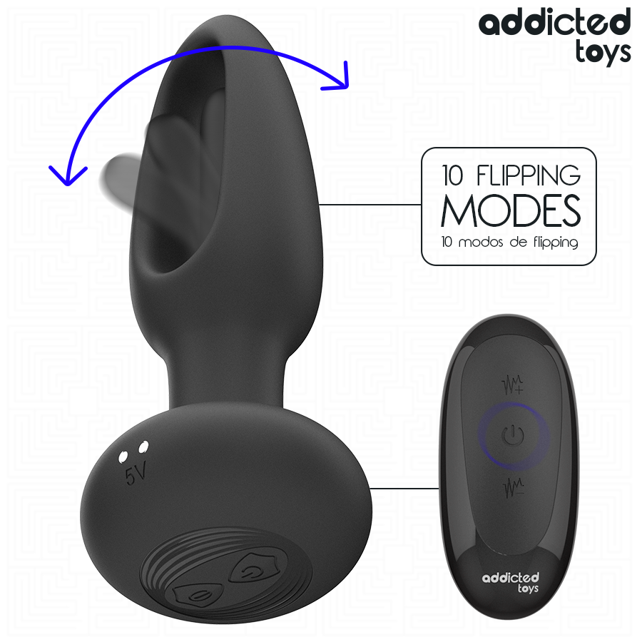 Plug Anale Vibrante con Lingua Addicted Toys — Telecomando