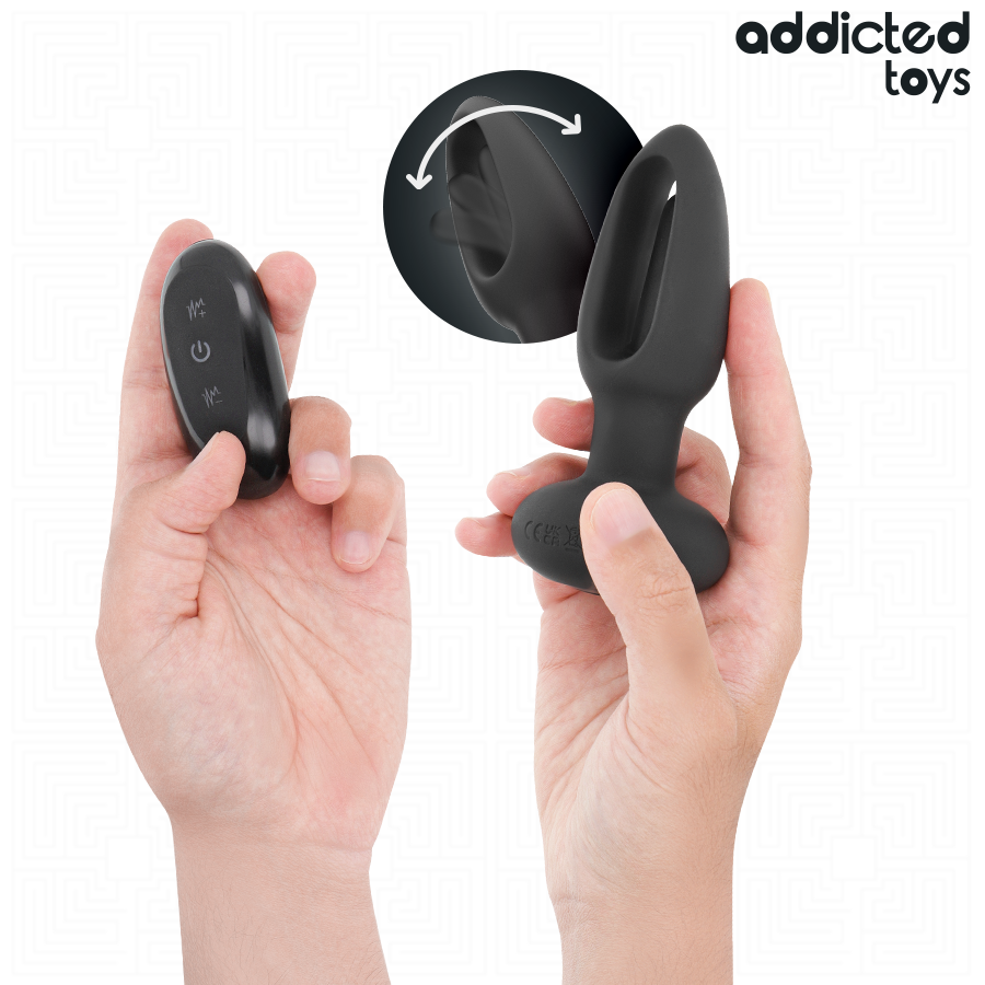 Plug Anale Vibrante con Lingua Addicted Toys — Telecomando