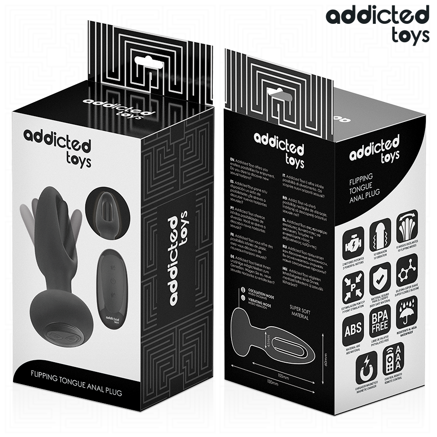 Plug Anale Vibrante con Lingua Addicted Toys — Telecomando