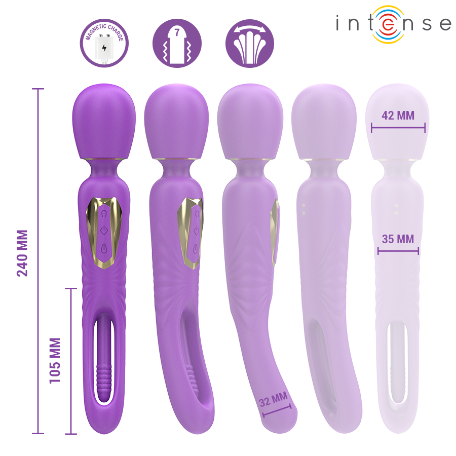 Vibratore Wand con Lingua Intense Christy — Stimolatore Clitoride
