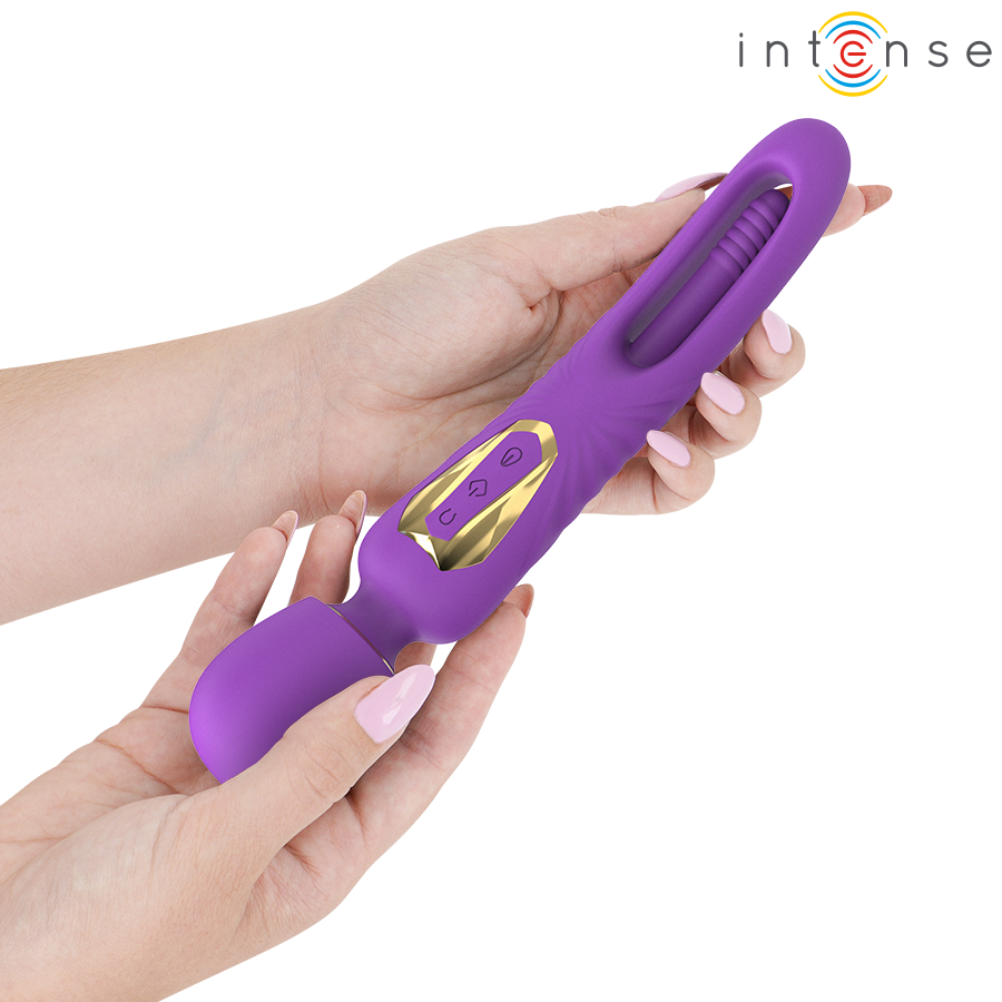 Vibratore Wand con Lingua Intense Christy — Stimolatore Clitoride