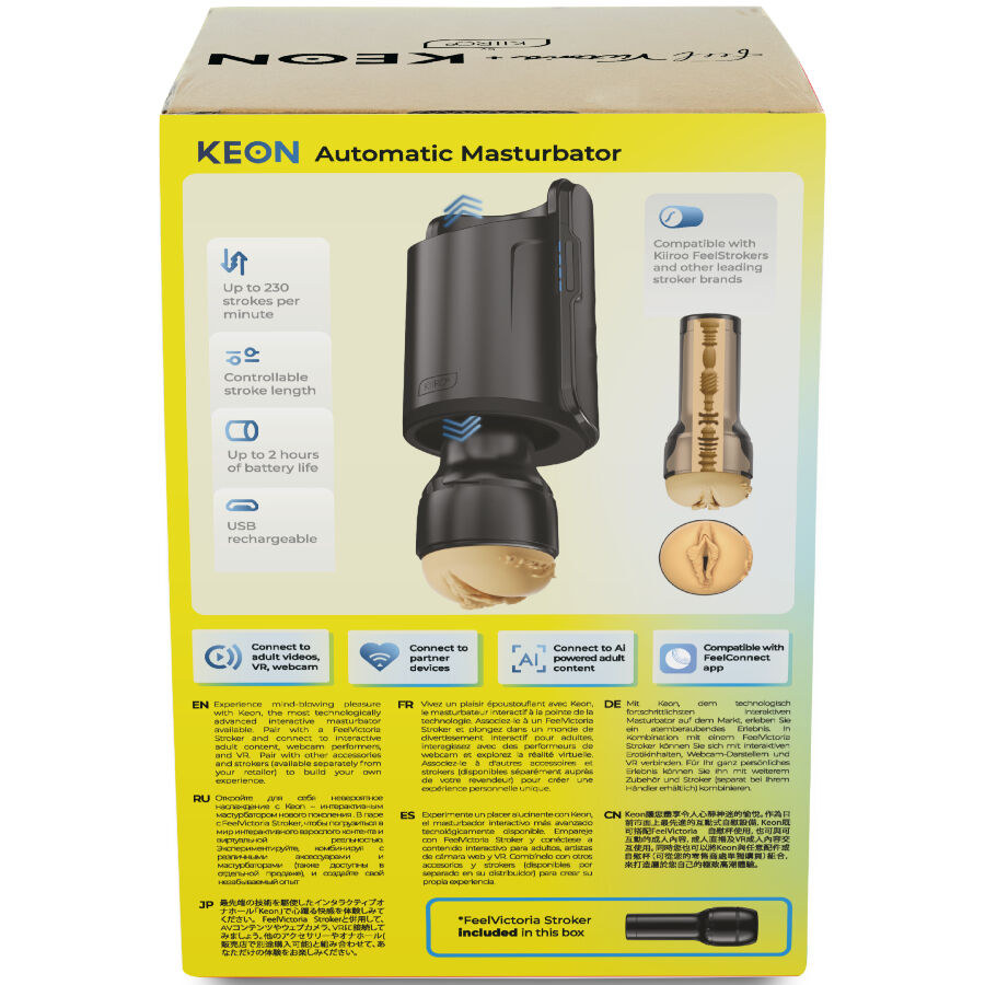 Masturbatore Automatico Kiiroo Keon WiFi + Feel Stroker Victoria June