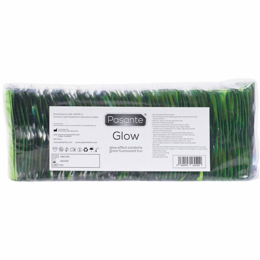Preservativi Fluorescenti Pasante Glow — 144 Unità