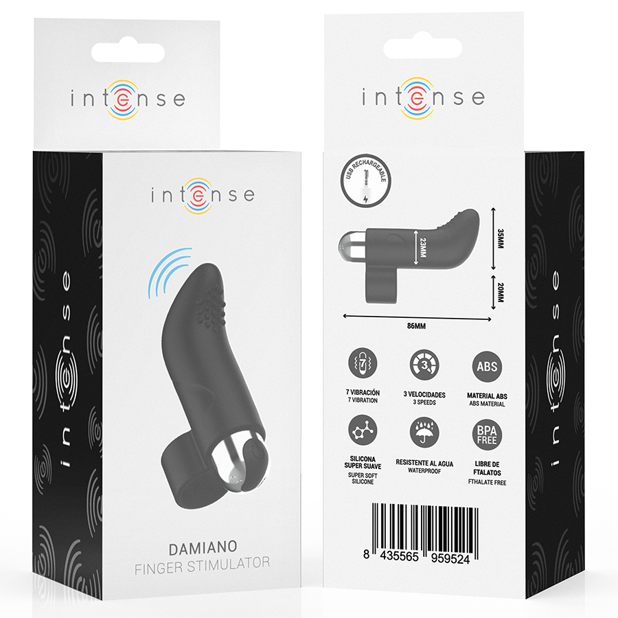 Vibratore da Dito Ricaricabile Intense Damiano — 7 Modalità