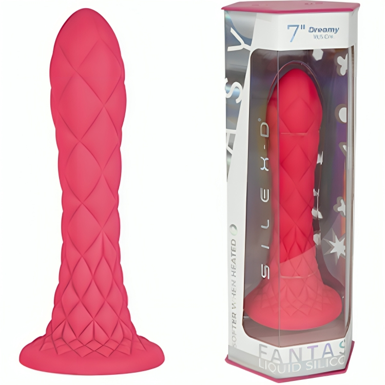 Dildo Silexd Dreamy Fantasy Silicone Termoreattivo Fucsia — 18.5 cm