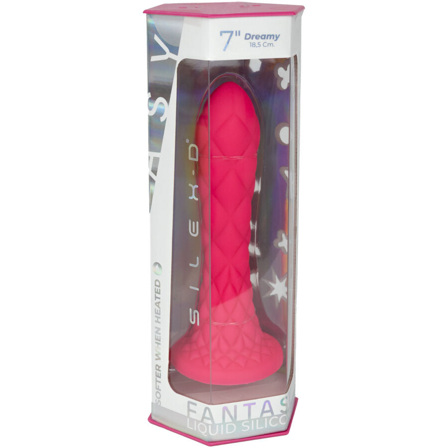Dildo Silexd Dreamy Fantasy Silicone Termoreattivo Fucsia — 18.5 cm