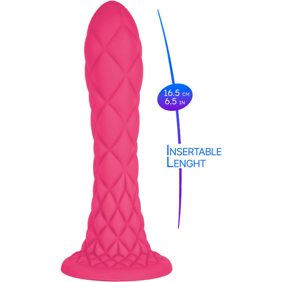 Dildo Silexd Dreamy Fantasy Silicone Termoreattivo Fucsia — 18.5 cm