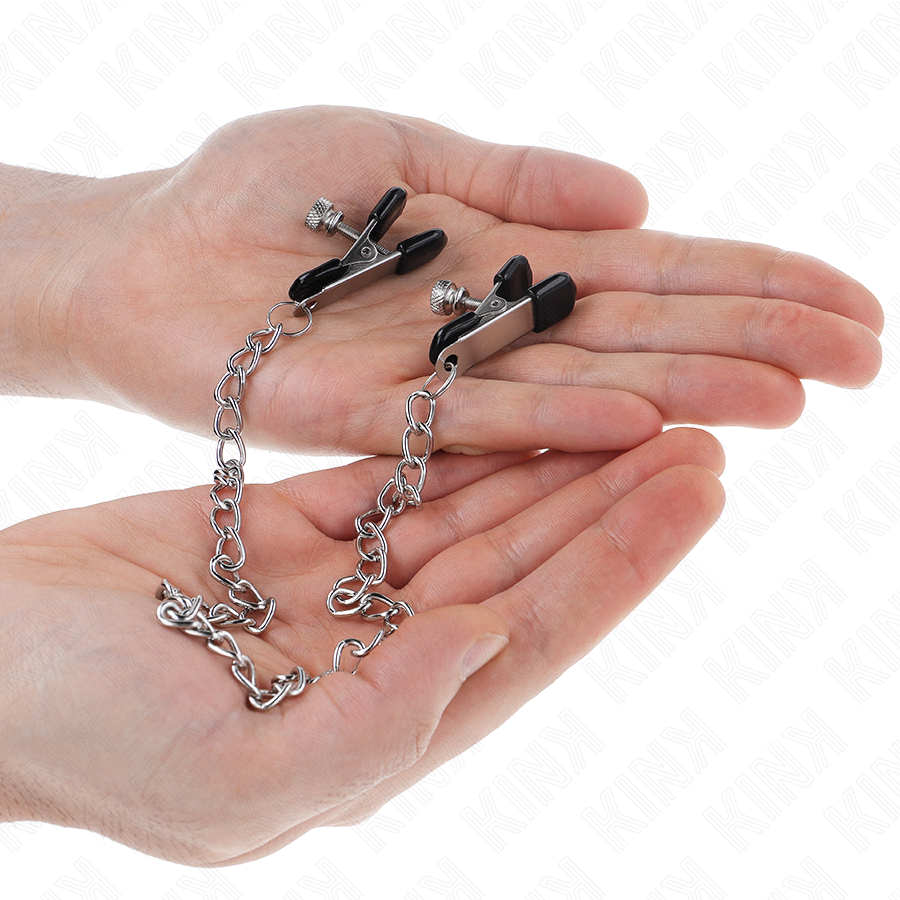 Morsetti per Capezzoli a Catena Kink Nipple Grip — Argento