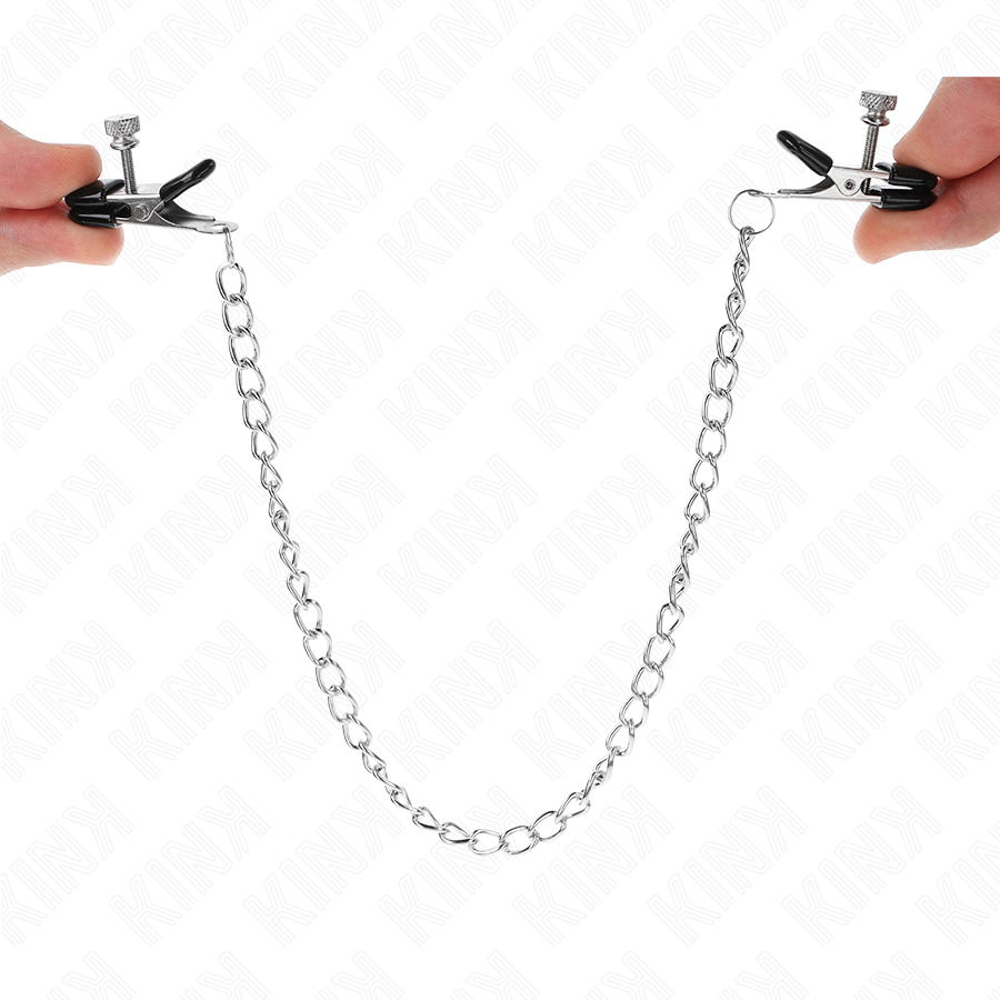 Morsetti per Capezzoli a Catena Kink Nipple Grip — Argento
