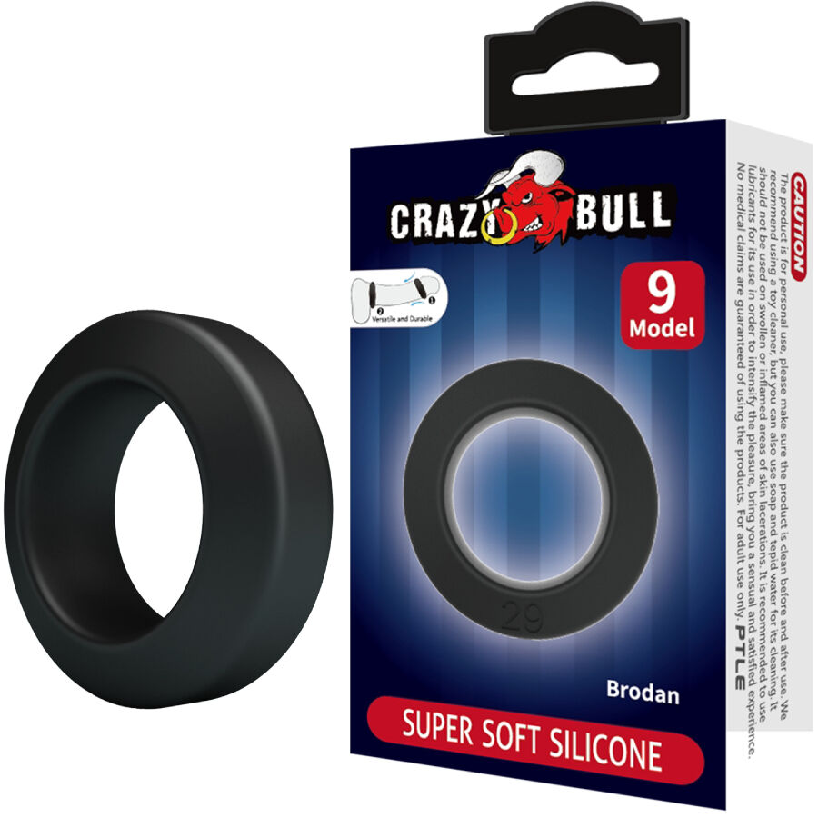 Anello Fallico Vibrante Crazy Bull Brodan — Silicone, Mod. 9
