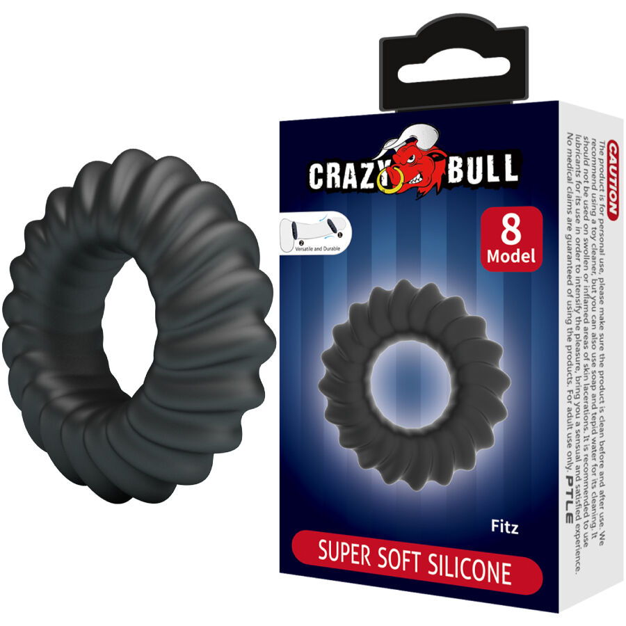 Anello Fallico Crazy Bull Fitz — Silicone, Modello 8