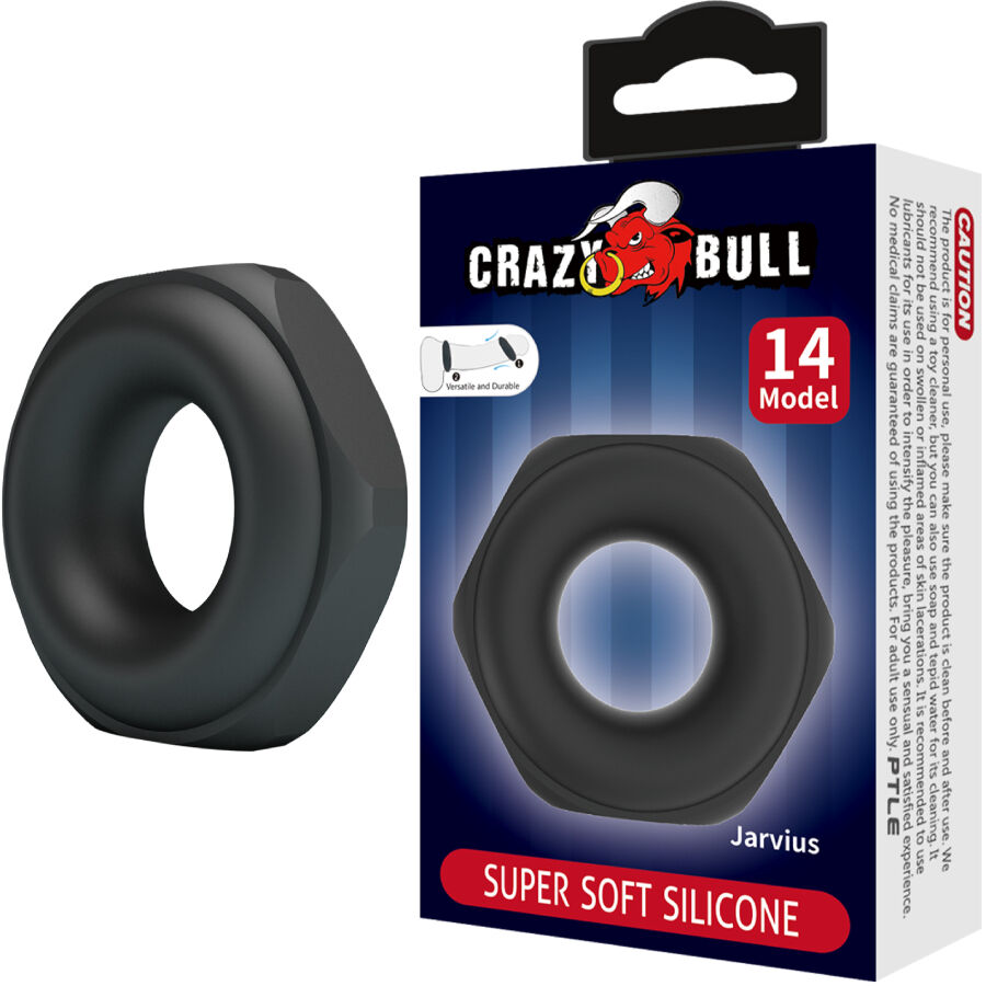 Anello Fallico Vibrante Crazy Bull Jarvius — Silicone Mod. 14