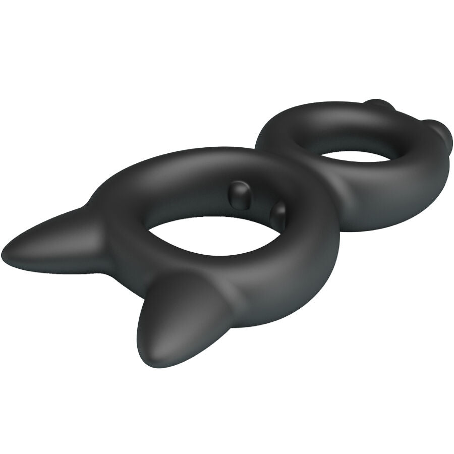 Anello Fallico Doppio Crazy Bull Toran — Silicone, Modello 20