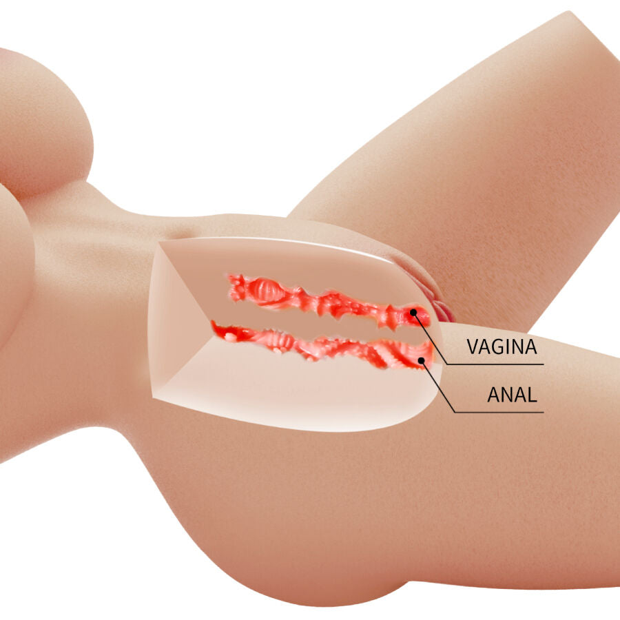 Masturbatore Torso Realistico Crazy Bull Lily — Vagina e Ano, 4 kg