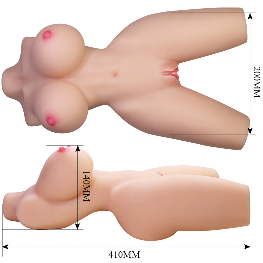 Masturbatore Torso Realistico Crazy Bull Lily — Vagina e Ano, 4 kg
