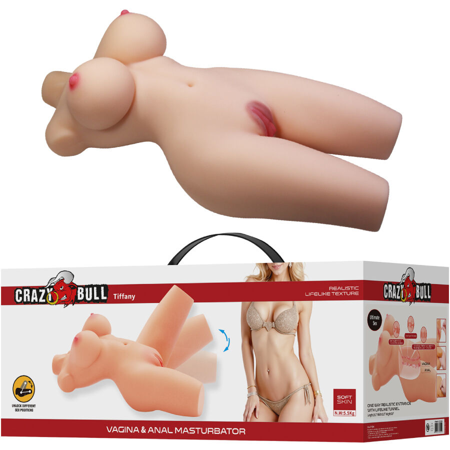 Masturbatore Torso Realistico Crazy Bull Tiffany — 5,5 kg